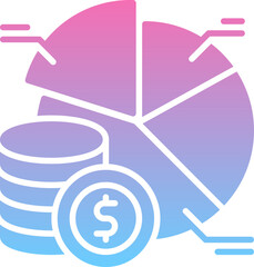 Money allocation icon