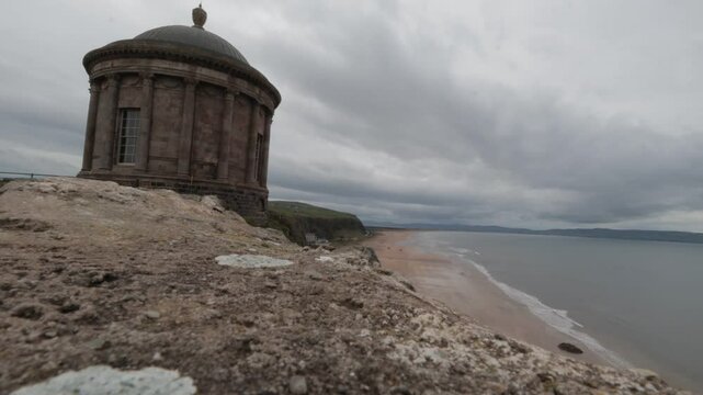 timelapse of Mussenden Temple, Downhill Estate, Coleraine, County Derry, Northern Ireland 2