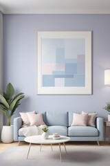 Modern interior design for home, office, interior details with wall art