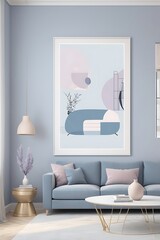 Modern interior design for home, office, interior details with wall art