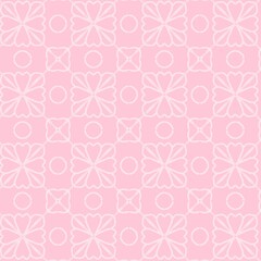 seamless pattern with pink flowers