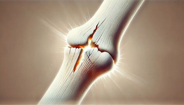 Illustration of a simple closed bone fracture