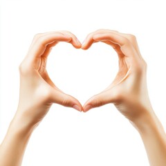 Hands Skillfully Forming a Beautiful Heart Symbol to Represent Love and Deep Compassion