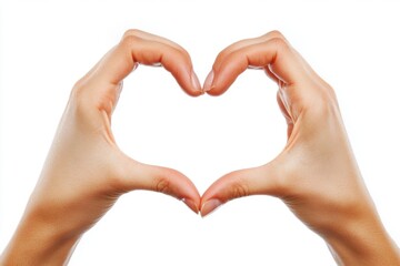 Hands Skillfully Forming a Beautiful Heart Symbol to Represent Love and Deep Compassion