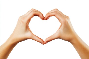 Hands Skillfully Forming a Beautiful Heart Symbol to Represent Love and Deep Compassion