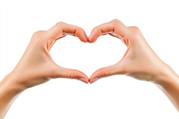 Obraz premium Hands Skillfully Forming a Beautiful Heart Symbol to Represent Love and Deep Compassion