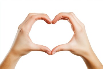 Hands Skillfully Forming a Beautiful Heart Symbol to Represent Love and Deep Compassion