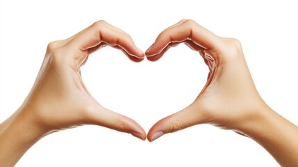 Obraz premium Hands Skillfully Forming a Beautiful Heart Symbol to Represent Love and Deep Compassion