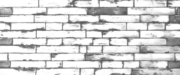 Fototapeta premium Vector seamless pattern of brick wall a grunge Transparent background.