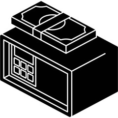 Metal Bank Safe Icon
