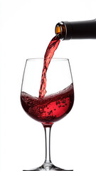 Red wine being served in glass