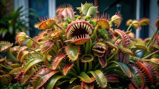 Carnivorous Plants with Open Jaws