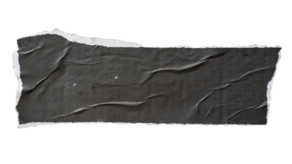 Torn rectangle black paper for using as text box