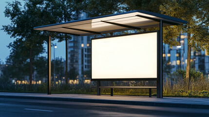 Obraz premium blank billboard business advertisement mockup background
