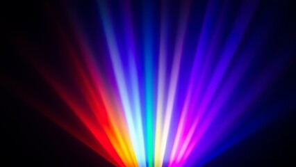 Fototapeta premium Colorful beams of light radiating outwards.