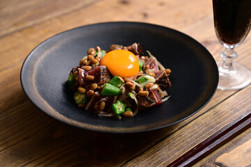 カツオと納豆のネバネバ和え