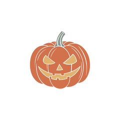 halloween pumpkin isolated on white