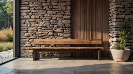 masonry in the interior of the room