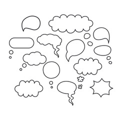 Speech Bubbles and Speech Bubble Icon Set  vector illustrationчать