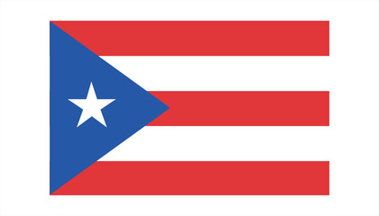 flag of puerto rico Vector illustration 
