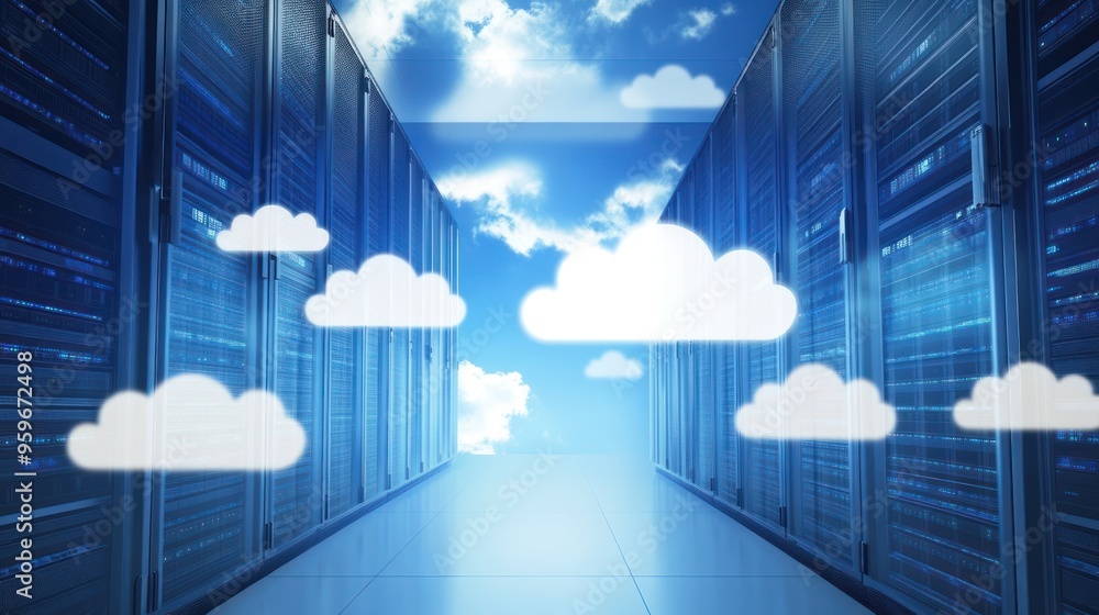 Poster cloud computing data center servers