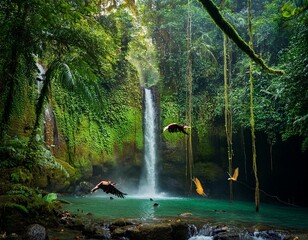 Fototapeta premium waterfall in the woods