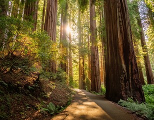 Fototapeta premium footpath in the woods