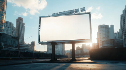 Fototapeta premium blank billboard business advertisement mockup background