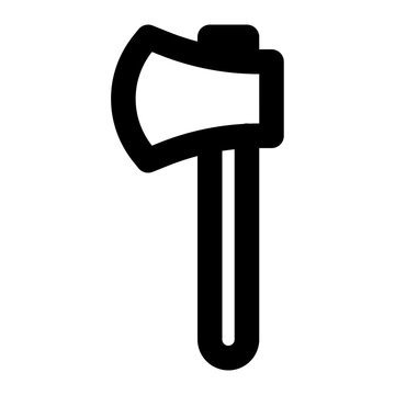 black axe icon on white background clip art preview