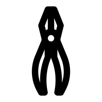 black pliers tool icon clip art preview
