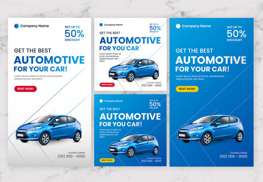 White And Blue Post & Story