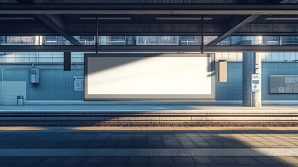 Obraz premium blank billboard business advertisement mockup background