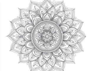 Illustration featuring a mandala design created with intricate line art suitable for a broad audience