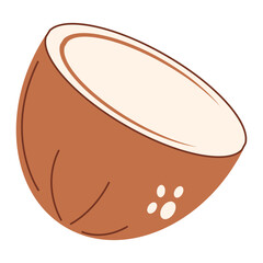 Coconut Icon Perfect for designs with groceries themes, such as vegetables, fruit, meat, and others