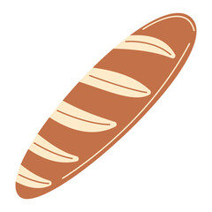 Baguette Icon Perfect for designs with groceries themes, such as vegetables, fruit, meat, and others