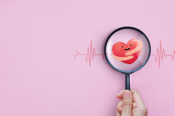World heart day. heart pulse and heartbeat. heartbeat lone, cardiogram. beautiful healthcare,...