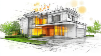 A house with a large front porch and a large window. The house is white and has a green tree in the background