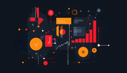 Abstract Data Visualization with Geometric Shapes and Lines