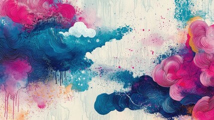 Vivid Abstract Artwork Capturing Fluid Emotions and Dynamic Colors
