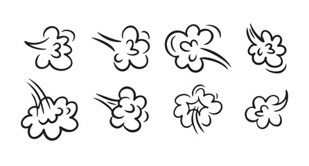 Comic fart cloud. Bad stink balloon. Smoke gas cloud in comic style. Explosion, angry breath. © Yanka