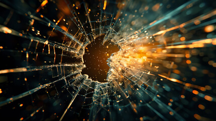 Damaged screen texture, cracked glitch effect, abstract noise pattern