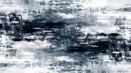 Seamless background of digital noise and glitch textures in grays and blues