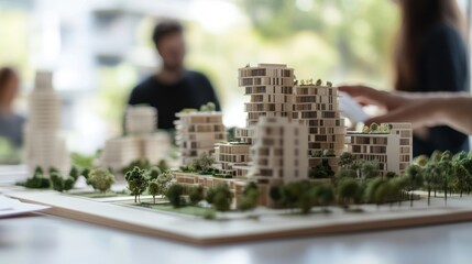 Architectural Model of a Modern Cityscape