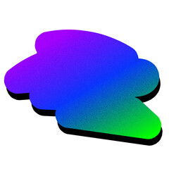 Vibrant Gradient Shape - Abstract Colorful 3D Curve