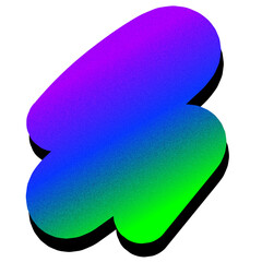 Vibrant Gradient Shape - Abstract Colorful 3D Curve