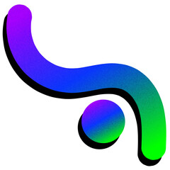 Vibrant Gradient Swirl - Abstract Colorful 3D Curve