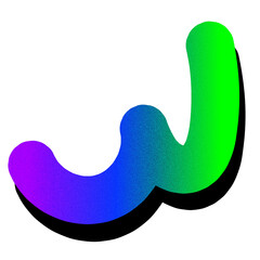 Vibrant Gradient Swirl - Abstract Colorful 3D Curve