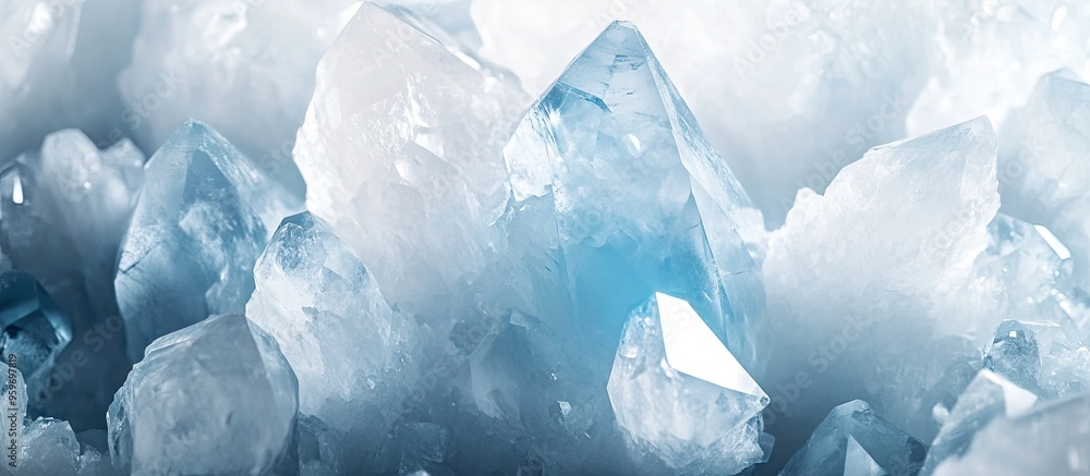Poster abstract background of white crystals. with copy space image. place for adding text or design