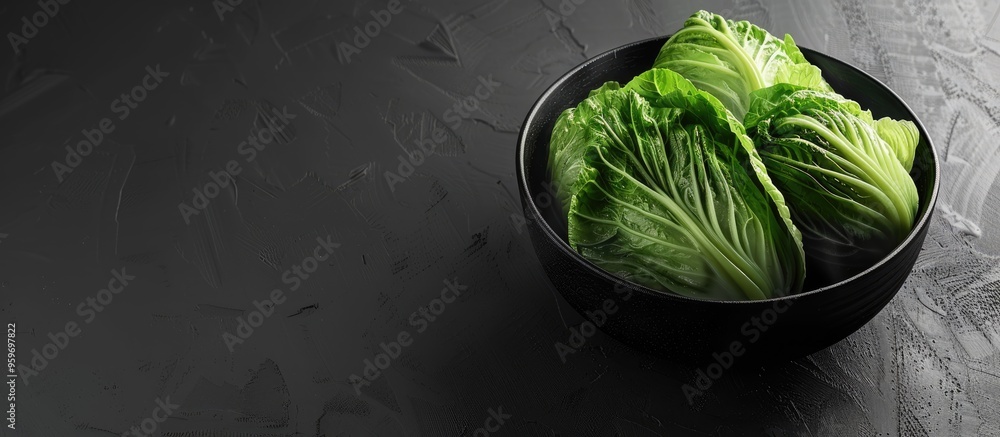 Aufkleber chinese nutritious dish cabbage boiled in pot. with copy space image. place for adding text or desig