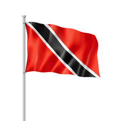 Trinidad And Tobago flag isolated on white